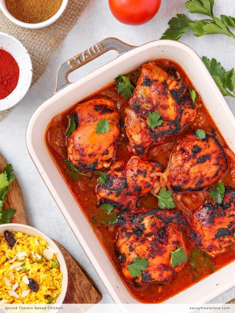 Spiced Tomato-Baked Chicken